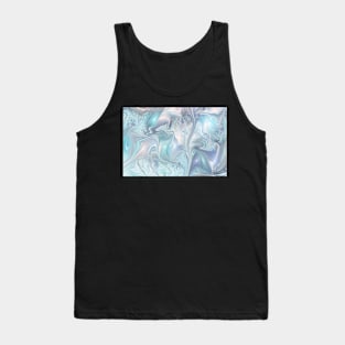 Turquoise marble Tank Top